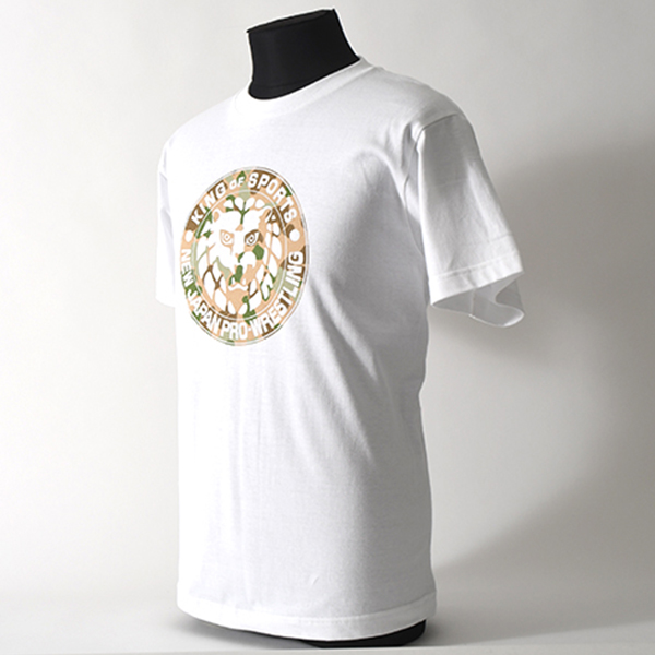 ライオンマーク Tシャツ(ホワイト×カモフラ柄) | 新日本プロレスリング