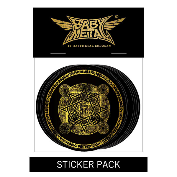 10 BABYMETAL BUDOKAN WORLD PREMIERE MINI GONG & STICKER PACK