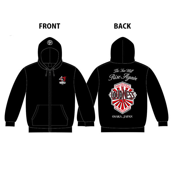 40th Light Zip-up Hoodie【BLK】 | LOUDNESS | A!SMART