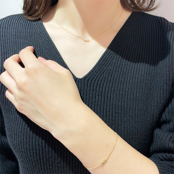 【新品未開封】Perfume Closet スリードットダイヤネックレス Three Dots Diamond Necklace/スリードットダイヤネックレス | Perfume