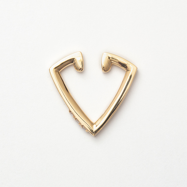Three Dots Diamond Triangle Ear Cuff /スリードットダイヤ