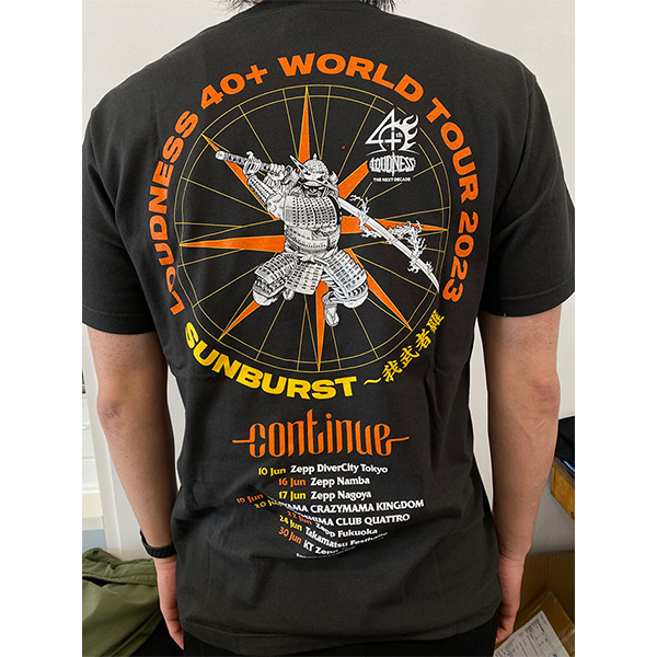 SUNBURST TOUR T-shirt A [Vintage Black] | LOUDNESS | A!SMART