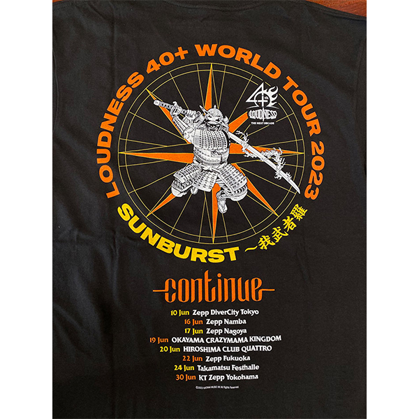 SUNBURST TOUR T-shirt A [Vintage Black] | LOUDNESS | A!SMART