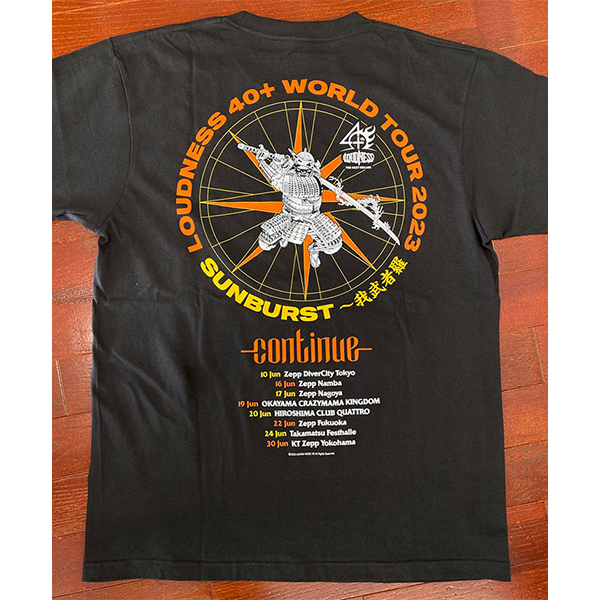 SUNBURST TOUR T-shirt A [Vintage Black] | LOUDNESS | A!SMART