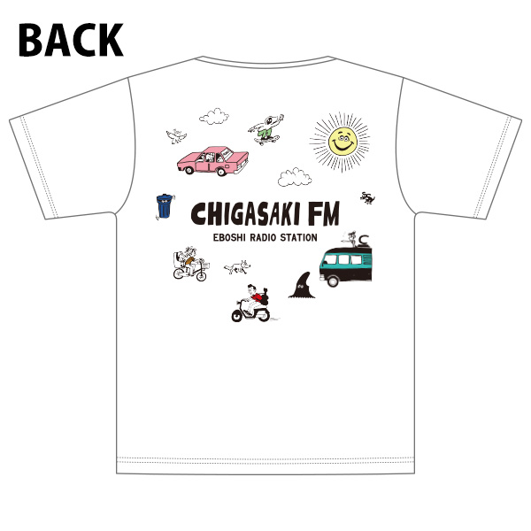バックプリントTシャツ（ホワイト） | 茅ヶ崎FM | A!SMART