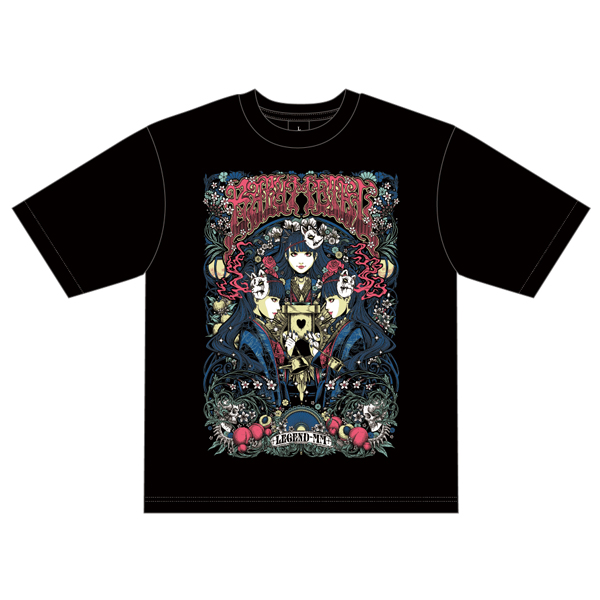 babymetalclub Leopard logo string tee 黒