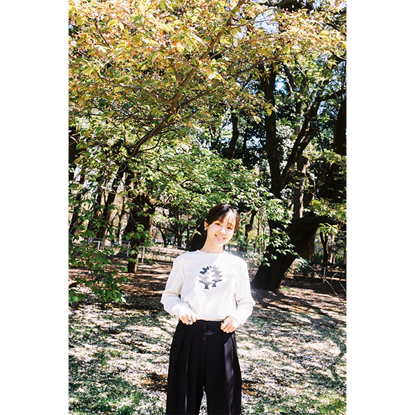 Long sleeve T-shirt［Ivory］ | 藤原さくら | A!SMART