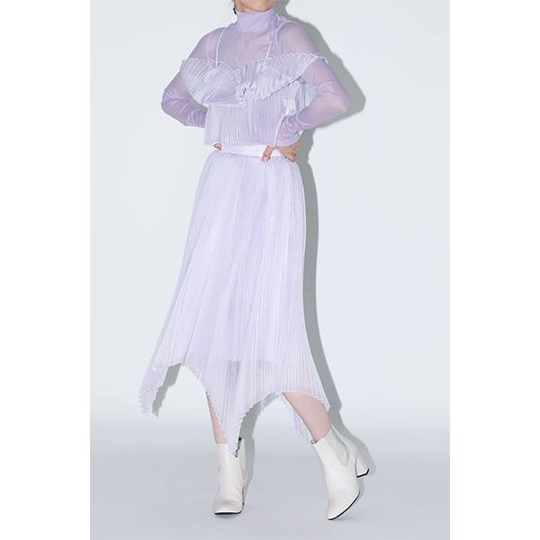 Sheer Pleats Bustier Inspired by Moon / Lavender | Perfume Closet