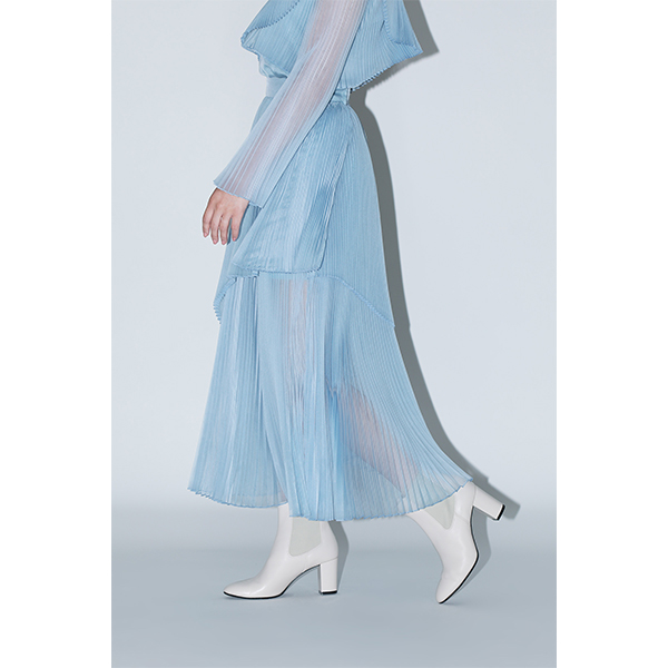 Sheer Pleats 2way Skirt Inspired by Moon / Blue | Perfume Closet