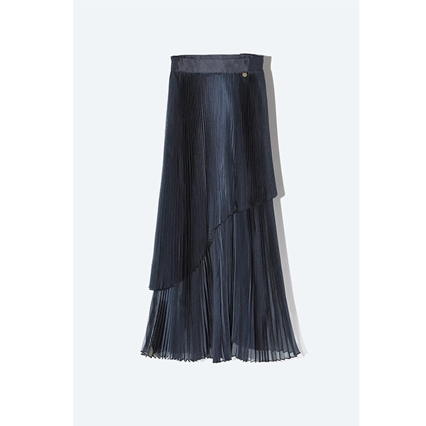 Sheer Pleats 2way Skirt Inspired by Moon / Charcoal | Perfume | A