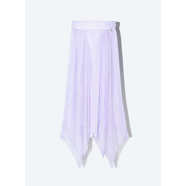 Sheer Pleats Arch Cut Skirt Inspired by Moon / Lavender | Perfume