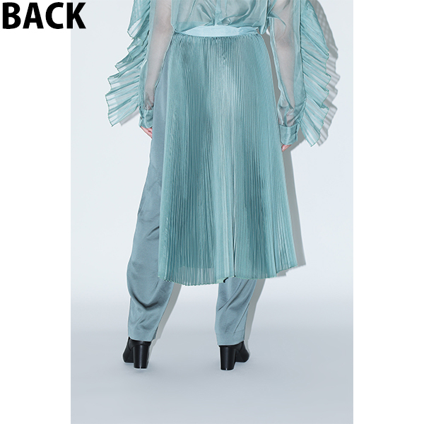 Sheer Pleats Wrap Skirt Inspired by Moon / Green | Perfume Closet