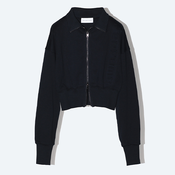 Perfume Closet ナイロンジャケット Embossed Logo Cropped Zip Up / Black | Perfume Closet | A!SMART
