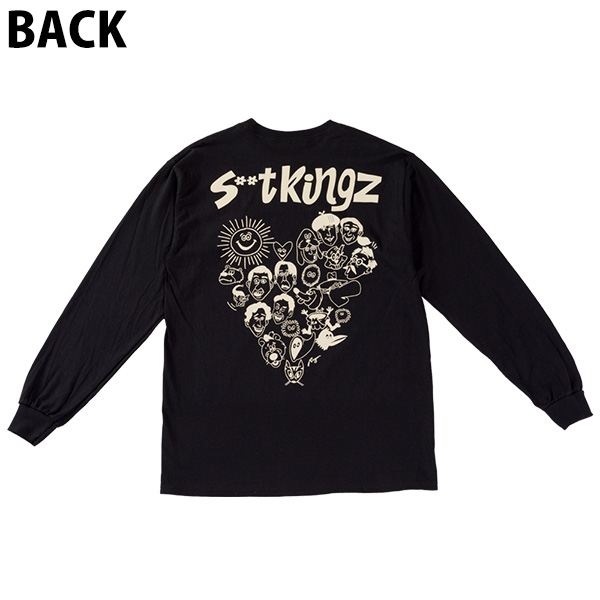 062の愛を背負ってがんばロンT（ブラック） | s**t kingz | A!SMART
