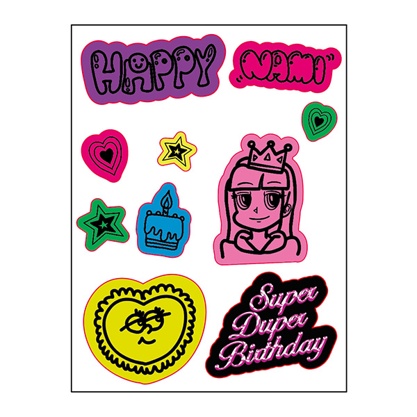 玉置成実イラストぷくぷくシール