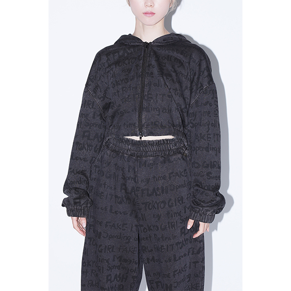 新品 Perfume Closet Inked Out ZipUp Hoodie Inked Out Zip Up Hoodie | Perfume Closet | A!SMART