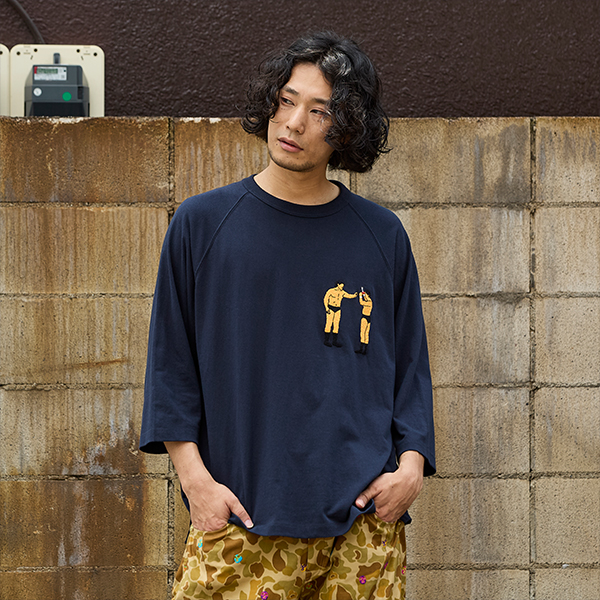 F/D/R embroidery raglan | ユキヒーロープロレス | A!SMART