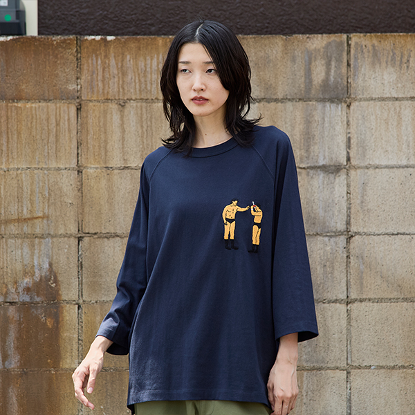 F/D/R embroidery raglan | ユキヒーロープロレス | A!SMART