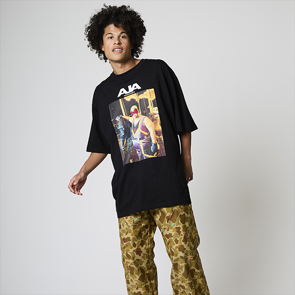 AJA EMBROIDERY CUTSEW/Black | ユキヒーロープロレス | A!SMART