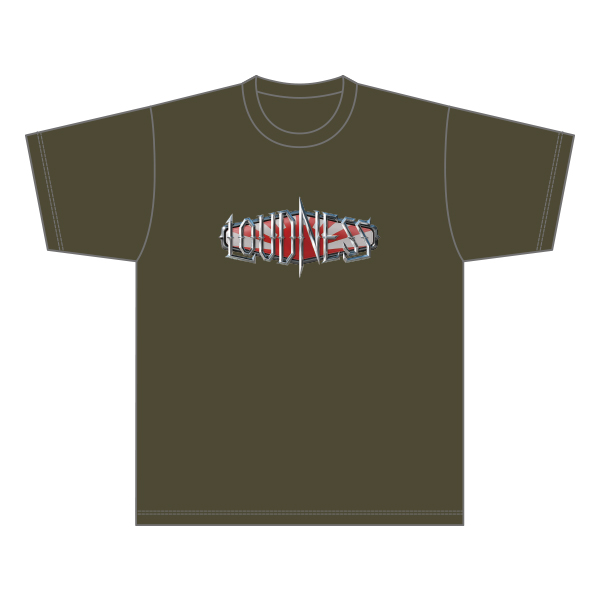 LOUDNESS ANTHEM Tシャツ B: Multi-logo T-shirt - Army Green | LOUDNESS | A!SMART