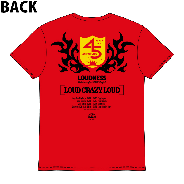 LOUDNESSロゴレッドTシャツ | LOUDNESS | A!SMART