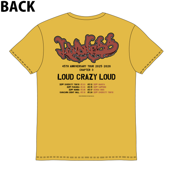 Skull Logo Smoke Yellow T-Shirt | LOUDNESS | A!SMART