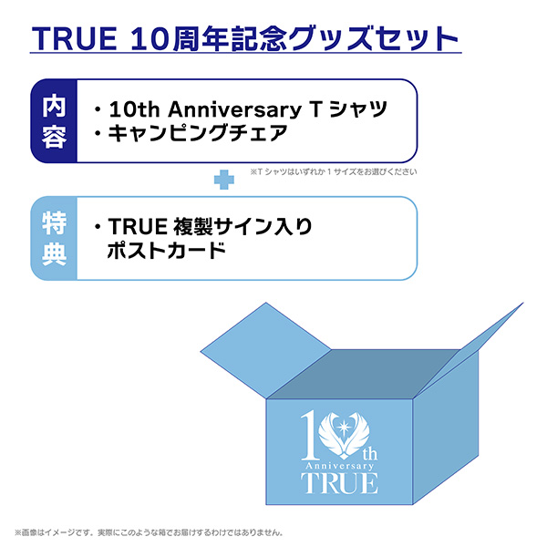 TRUE 10周年記念グッズセット【Tシャツ Sサイズ】（10th Anniversary T